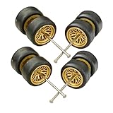 Generic 8個セット 1/64スケール ミニカーホイール交換キット, ゴールドA