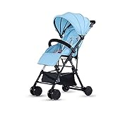 (newjp) b型ベビーカー 軽量4.1kg ハイシート コンパクト 片手開閉タイプ(ブルー)