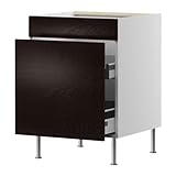 IKEA(イケア) FAKTUM ネクスス ブラウンブラック 89856928 シンクユニット用ベースキャビネット 引き出し付/ 扉1枚、ネクスス ブラウンブラック