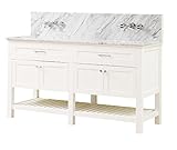 Preswick Spaプレミアム70の。Vanity inホワイトwith Marble Vanity Top inホワイトCarrara with Basin
