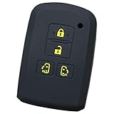 【IKT】トヨタ車用 スマートキーシリコンカバー 4ボタン両側スライド ブラックイエロー/ヴォクシー/ノア/エスクァイア/アルファード/ヴェルファイア/シエンタ/など 専用設計でピッタリサイズ！傷防止に最適！さらさらシリコンで手触り快適！TOYOTA車用 (TS-009BKYL)