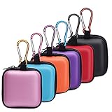 SUNMNS 6ピース ヘッドホンケース イヤホン収納バッグ ワイヤレスBeats Boseイヤホン、Airpods、カラビナ付きBluetoothスポーツヘッドホンに対応