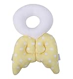 【Peach Kids】 頭ごっつん防止 ヘッドガード やわらかリュック みつばち てんとうむし ドット柄 (ドットイエロー)