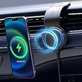 車 スマホスタンド 車載スマホホルダー 強力マグネットスマホホルダー 車 マグネット 吸盤 真空吸着 マグリング付属 車用スマートフォンホルダー 車載用 スマホホルダー マグネット (ブラック, 360°折り畳み式)