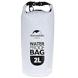 NatureHike 超軽量防水バッグ ドライバッグ 2L 5L ドラム型 防水パック ドライバッグ ショルダーバッグ (2L, WHITE)