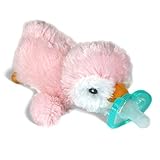 RaZbaby RaZ-Buddy JollyPop Pacifier Holder / Pacifier Removable / Pink Penguin [並行輸入品]