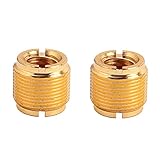 Healifty マイクスタンドクリップ用ネジ留めアダプタ5/8インチオス/ 3/8インチメスマイク（ゴールデン）
