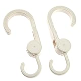 Domybest 2PCS ベビーカーフック ベビーカー用クリップ 乳母車アクセサリー 360度回転可能 3色 カラビナバギー カーグッズ ショッピング 荷物 散歩 買い物 便利 強い支持力