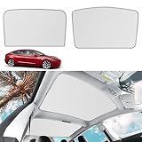 KUNIST ルーフサンシェード Tesla Model 3 2023用 アップグレード版 サンルーフシェード サンシェード ルーフサンシェード Tesla Model 3 アクセサリー 2021-2023用 (アイスホワイト)