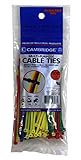 Cambridge 100pcs- 4" 18 Lbs Tensile Strength, Mini/Lightweight Duty Nylon Cable Ties, Assorted Color