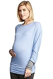 Maternal America Ruchedドルマンスリーブマタニティトップ US サイズ: XL カラー: ブルー