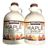 カークランド シグネチャー メープルシロップ, ピュアグレードA アンバー, 1L (33.8FL OZ)2本セット, リッチテイスト