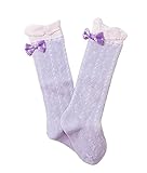 子供ボウパープルのための美しい赤ちゃんのニーハイストッキングチューブソックス