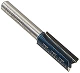 Bosch 85225MC Straight Router Bit Carbide Tip 3/8 x 1 Double Flute 1/4 Shank by BOSCH