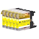 brother インクカートリッジ ブラザー LC12 LC17互換プリンターインク LC12Y イエロー LC17Y 5本セット 大容量タイプ 残量表示可能icチップ付 大阪インク