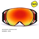 NANDNゴーグル ダブル防霧スキー鏡大球面単双板を交換できるスキー眼鏡レンズ,a