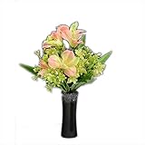 仏縁堂ブランド：お仏壇・インテリア用高級造花【ラスター仏花：F　花立付】腐らずお手入れ不要の便利なお花　仏壇・仏具