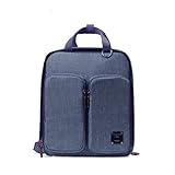 【ベビーアムール 】Bebamour 保温哺乳瓶ポケット付き マザーズバッグ リュックサック おむつ替え用シート付き ママバッグ トート ショルダー 多機能 3WAY (ブルー)