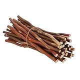 PATIKIL 36個20cmの木の丸太スティック、天然木製クラフトスティック、乾燥木スティック木の枝DIYクラフトアクセサリーデコレーションフォトプロップス、茶色