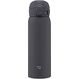 象印マホービン(ZOJIRUSHI) 水筒 シームレスせん 480ml ワンタッチ ステンレスマグ ソフトブラック パッキン一体化で洗うのは3点だけ SM-WS48-BM