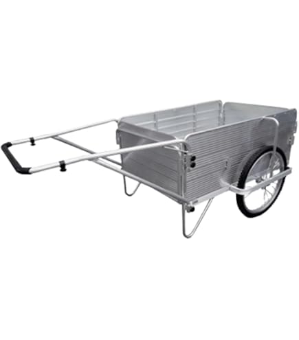 Amazon | アルミス アルミ製折りたたみ式リヤカー AOKC-130N | 台車