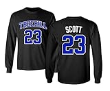 Ravensバスケットボールムービー# 23 Nathanスコット・One Tree Hill Jerseyスタイルメンズ長袖Tシャツ