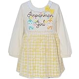 2017年 春物 アンパンマンガール 天竺 チュール 長袖ワンピース Anpanman Girl クリーム◇80cm