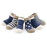 【GLASS FROG】ベビーソックス 新生児 キッズソックス 男の子 女の子 4足セット(ネイビー,12cm 1-3歳)