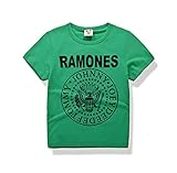 PANCY 子供服 春夏 半袖 Tシャツ 男の子 女の子 キッズ 丸い襟 おしゃれ カジュアル ファッション 個性的 5色（グリーン/110＃）