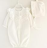 ベビー服 ツーウェイオール 帽子 セット カバーオール 新生児 退院 お宮参り 出産祝い ロンパース (70cm, ホワイト)