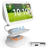 Show 5 第3世代 USB-C充電ポート付き角度調節スタンド 2ポート USB充電ステーション 水平回転 安定性が高い 空間節約 音質向上 (グレーシャーホワイト)