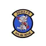 航空自衛隊 那覇 第204飛行隊 JASDF オリジナル ワッペン パッチ 刺繍 那覇アイリ PA337-TZ 擬人化 キャラクター