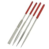 uxcell ヤスリセット　のセット　丸スクエア　6個　ブラック　　グリップ5x180mm