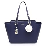 【セット品】& chouette ＆シュエット トートバッグ ショルダーバッグ レディース A4対応 A4サイズ サマンサタバサ (バッグ、チャーム) (ネイビー)