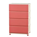 JEJ デコニー チェスト 4段 幅54 ワイド ピンク DCNW-4IVPI