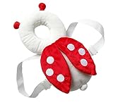 Plus Nao(プラスナオ) 赤ちゃん用 頭部保護パッド 頭ガード 保護クッション ネッククッション ネックピロー ネックパッド リュック枕 ネックプロテクト 天使の羽デザイン - てんとう虫