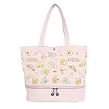 すみっコぐらし ポケット付きビニールトート ピンク