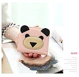 日本のかわいいクマの女性の短い財布 (ピンク)