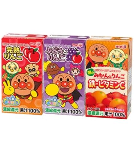 Amazon.co.jp: 明治 それいけ！アンパンマン 詰め合わせ 125ml 各6本×5