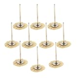 B Blesiya ワイヤーホイールブラシ　研磨ブラシ　研削ブラシ　回転ツール　クリーニング　実用性　10個入り　全3種類 全5色 - 黄色のディスク形状