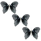 The Butterfly Grove Isabella Butterfly Decoration - Medium 11x7 black Hanging nylon decor for wall a