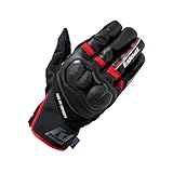 [山城] IDEAL アイディール バイク用 グローブ 秋冬モデル ID-107 WEDGE ウェッジ レッド Lサイズ ID107RD/L