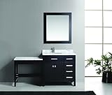 Design Element London 36" Single Sink Vanity Set in Espresso with One Make-up table in Espresso [並行輸
