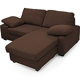 ソファ ソファー カウチソファ スツール 2人掛け ワンルームに置ける ポケットコイル ダークブラウン