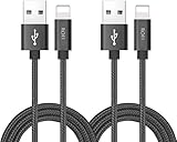 Rofi Lightningケーブルfor iPhone、[ 2pack ]ナイロン編みIphoneケーブル高速充電USBコードfor iPhone X 8 8 Plus 7 7 Plus 6s 6s Plus 6 6 Plus 5 5s 5 C Se Ipad Air Mini、iPod 2 FT