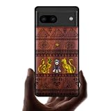 Carveit 木製 カバー 対応 Google Pixel 8a ケース, 手でインレイ/象嵌 綺麗な貝張り+ブラックソフトTPU 内部シェル, 耐衝撃 ピクセル 8a ケース（6.1インチ）, 対応 ワイヤレス充電器 Pixel 8a 保護 カバー レーザーアート彫刻 グーグルピクセル 8a ウッド ケース (バラ色- エジプトのシンボル)