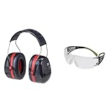 3M 防音 イヤーマフ JIS適合品 PELTOR ヘッドバンド式 H10A & 保護めがね