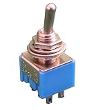 トグルスイッチ Mサイズ AC 6A 125V 6P オンオン ON-ON タイプ 水色 20個 セット