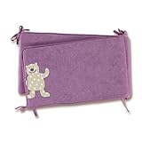 Baby Boum 'Youmi Pruna' Collection Padded Cot Bed Bumper (Pruna Purple, 34 x 180cm) by Little Helper