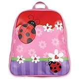ステファンジョセフ【ハリウッドスター&セレブ御用達】女の子用GO-GO BAGフラワーてんとう虫リュック,バックパック,赤,ピンク花柄かばん,テントウムシバッグ,通園・通学バッグ,Stephen Jo